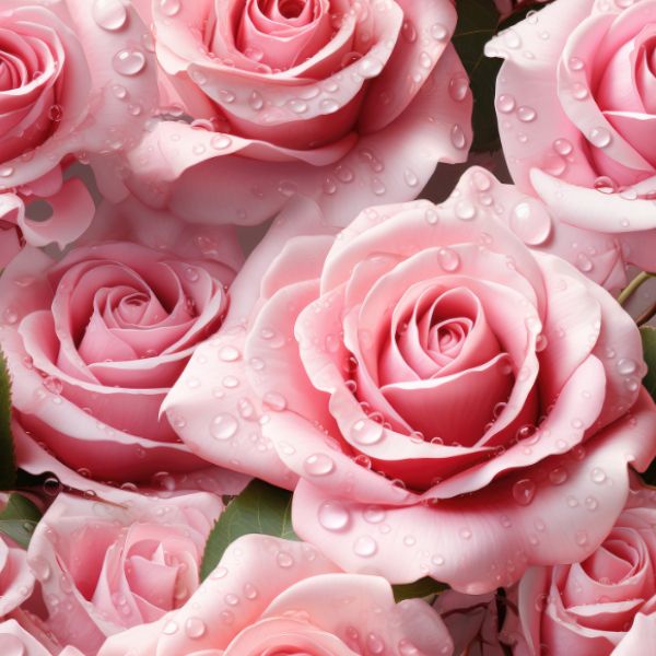 Material fâș matlasat foto trandafir roz deschis
