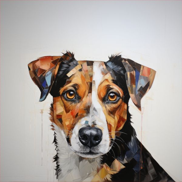 Panou 75x75 cm French terry Takoy model Jack Russell Terrier