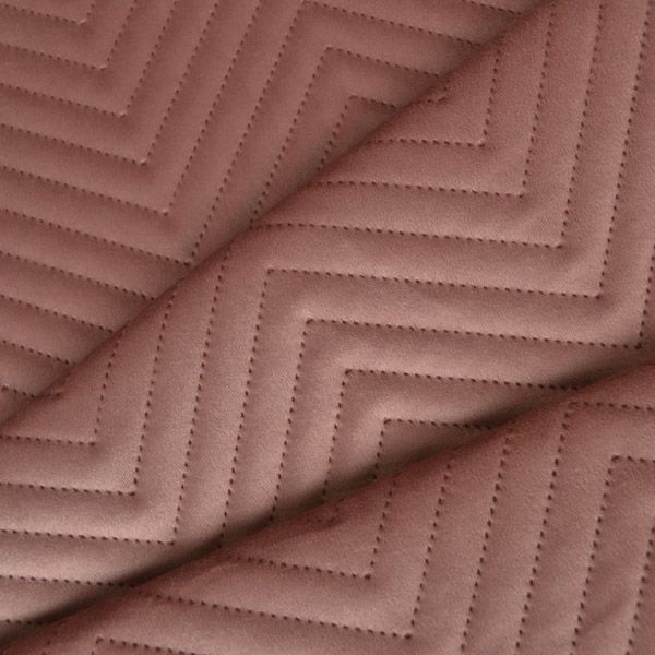 Catifea/velvet Doris matlasat zigzag roz vechi