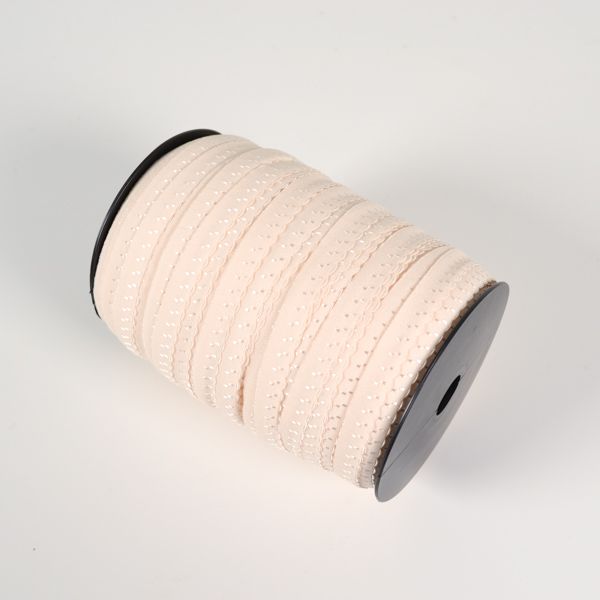 Bandă elastică decorativă 11 mm bej