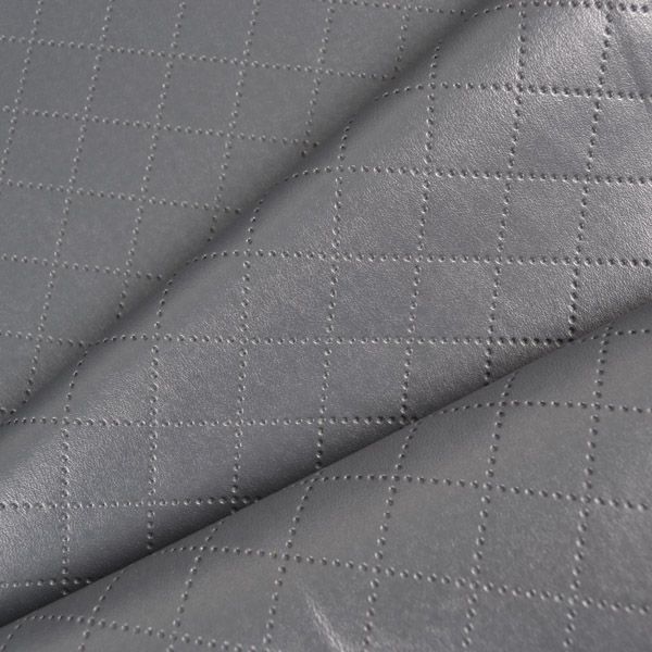 Material din piele ecologică matlasată (Piele artificială) culoare argintie
