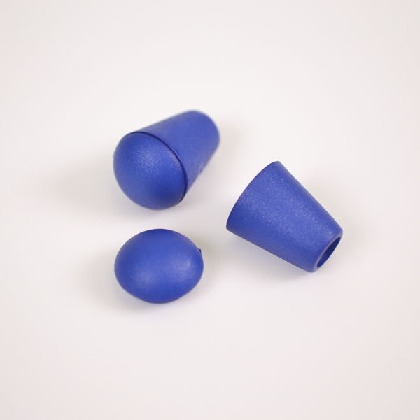Capăt din plastic pentru șnur 4 mm albastru parizian - pachet 10 buc.