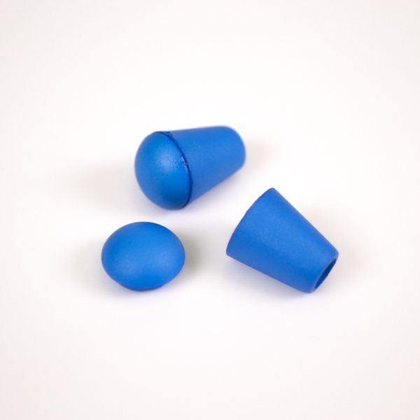 Capăt din plastic pentru șnur 4 mm albastru închis - pachet 10 buc.
