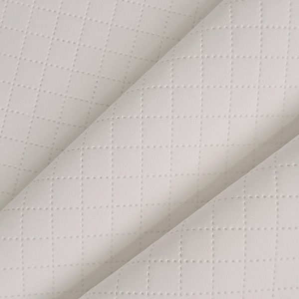 Material din piele ecologică matlasată (Piele artificială) EKOSOFT KARO EK culoare albă