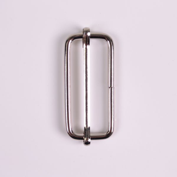 Cataramă metalică de ajustare pentru chingi 51x27 mm argintie