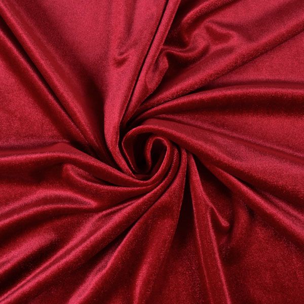 Țesătură elastică din catifea premium roșie
