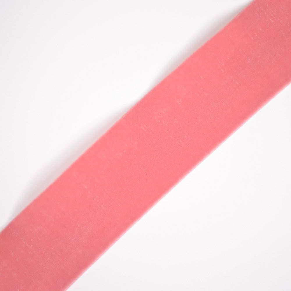 Bandă elastică din catifea de 4 cm roz