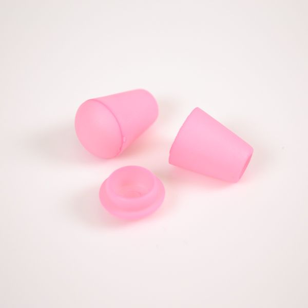 Capăt din plastic pentru șnur 4 mm roz deschis - pachet 10 buc.