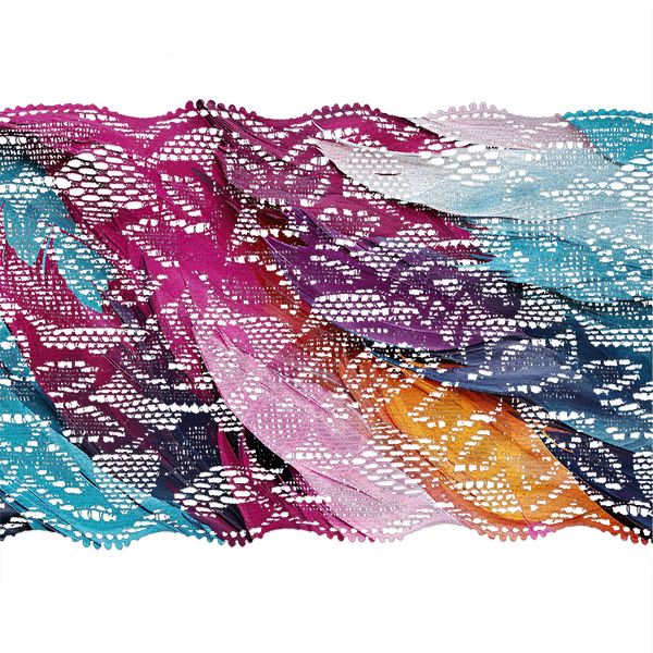Mătase naturală elastică pene colorate