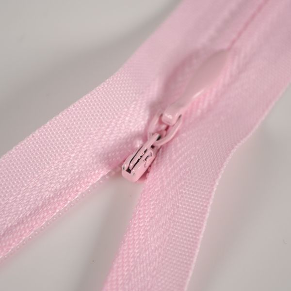 Fermoar ascuns nedetașabil 3mm roz - 25cm