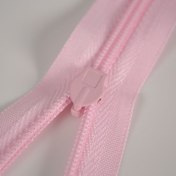Fermoar ascuns nedetașabil 3mm roz - 25cm