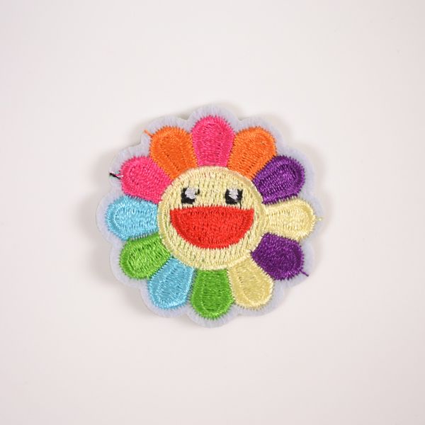 Aplicații termoadezive floare colorată