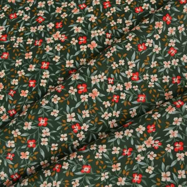 Poplin din bumbac Jane verde închis