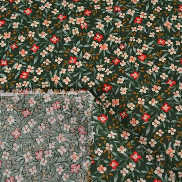 Poplin din bumbac Jane verde închis