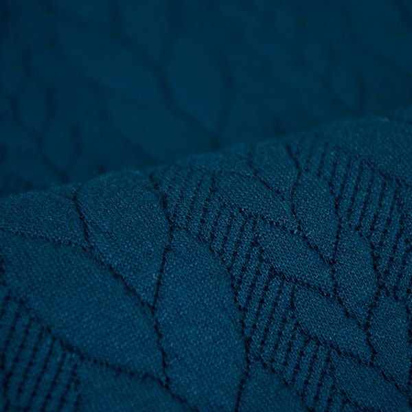 Material tricotat / jacquard cable knit împletituri culoare petrol
