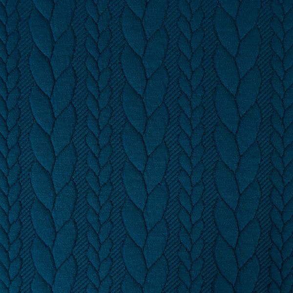 Material tricotat / jacquard cable knit împletituri culoare petrol