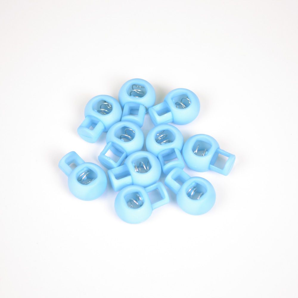 Opritor șnur rotund din plastic 9 mm albastru deschis - pachet 10 buc.