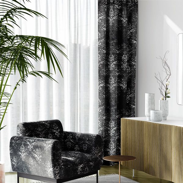 Țesătură de catifea/velvet ELIZA Glamour negru