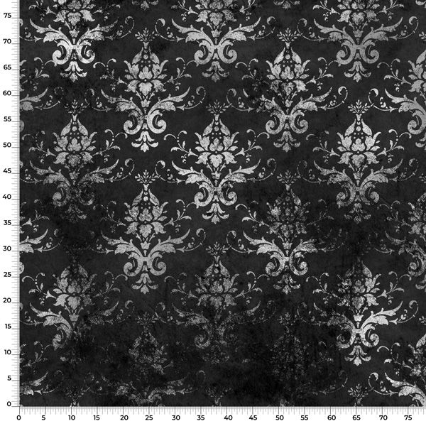 Țesătură de catifea/velvet ELIZA Glamour negru