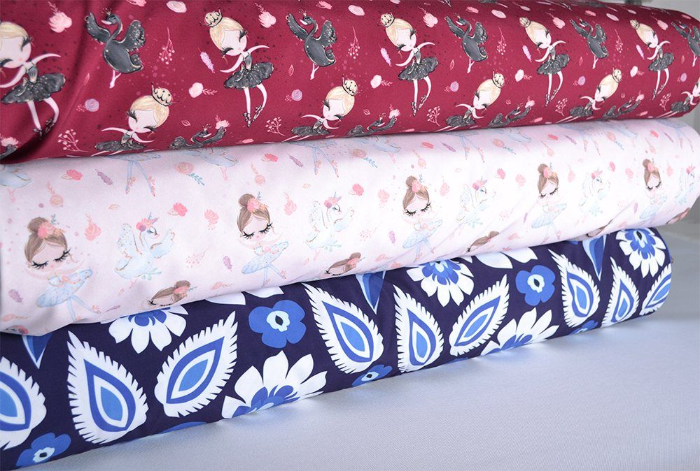 Țesătură softshell de iarnă - imprimeu albastru 