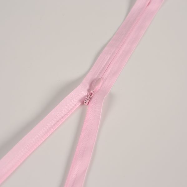 Fermoar ascuns nedetașabil 3mm roz - 25cm