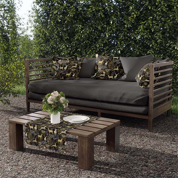 Țesătură imprimată impermeabilă poliester - TD/NS cerb auriu