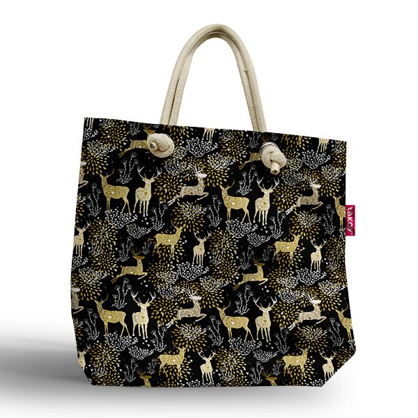 Țesătură imprimată impermeabilă poliester - TD/NS cerb auriu