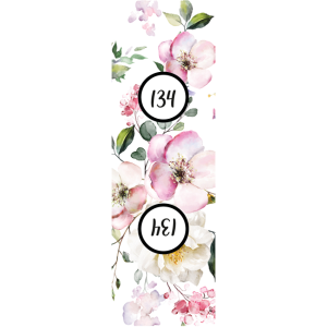 Etichetă cu mărime pentru îmbrăcăminte set de 10 buc - flori de vară 134