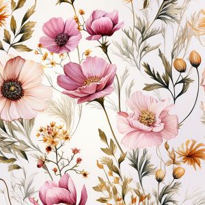 Țesătură de catifea/velvet Doris flori de vară Romantika