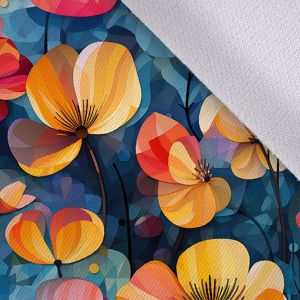 Țesătură softshell de primăvară premium flori geometrice Meryl