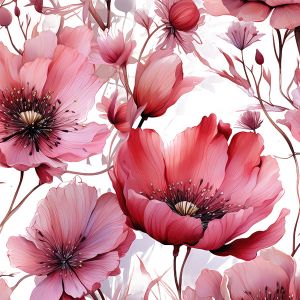 Țesătură de catifea/velvet Doris flori frumusețe roz