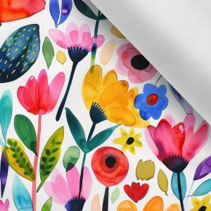 Țesătură softshell de vară flexibilă model flori colorate Luana