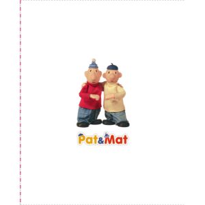 PANOU XL - Bumbac exclusive model de licență Pat și Mat pe alb