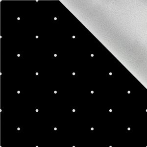 Țesătură softshell de iarnă - puncte albe de 4 mm pe fundal negru