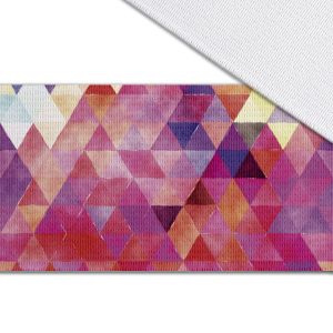 Bandă elastică cu imprimeu de 4 cm triunghi roz
