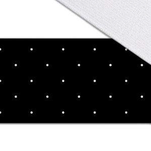 Bandă elastică cu imprimeu de 5 cm puncte pe fundal negru