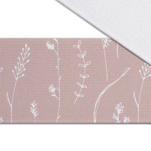 Bandă elastică cu imprimeu de 5 cm botanică roz