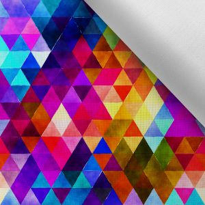 Țesătură imprimată impermeabilă poliester - TD/NS triunghi mix 