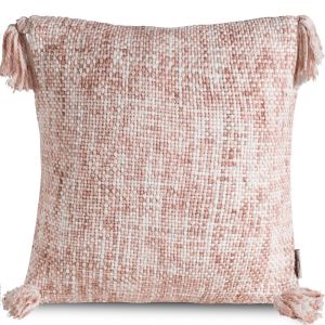 Fețe de pernă GATI din material textil cu o țesătură distinctă, groasă, cu ciucuri la colțuri