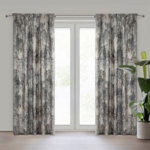 Draperie catifea ESTER decorată cu model patinat 140 x 250 cm