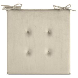 Pernă scaun din catifea GAJA cu matlasare decorativă și șnururi practice