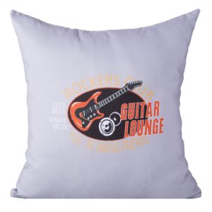 Față de pernă tinerească cu imprimeu în stil rock