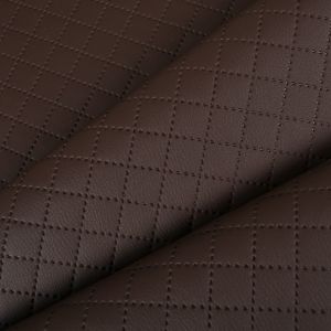 Categoria a II-a - Material din piele ecologică matlasată (Piele artificială) EKOSOFT KARO EK culoare maro închis