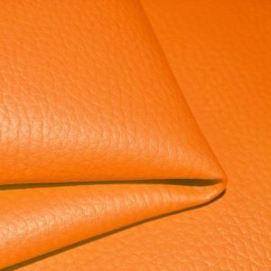Material din piele ecologică (Piele artificială) culoare portocalie D20
