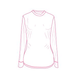 Tipar de croitorie PDF tricou slim cu mânecă lungă de damă Brooklyn
