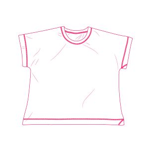 Tipar de croitorie PDF tricoului de damă cu mânecă scurtă Daisy