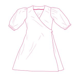 Tipar de croitorie PDF rochie damă wrap Anna 