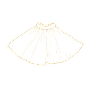 Tipar de croitorie PDF fustă circulară pentru copii Diana