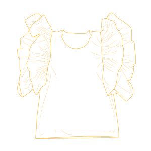 Tipar de croitorie PDF tricou pentru copii cu mâneci bufante Bianca