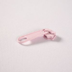 Cursor metalic la fermoar cu trăgător #3 mm roz deschis